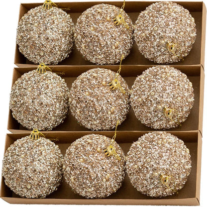 Glitter Kerstballen Set – Kerstboomversiering van 6 cm