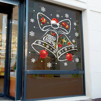 Kerstraamstickers Klokkenfeest met decoratief belontwerp