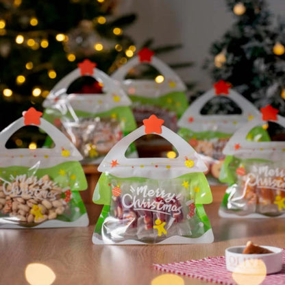 Kerstboomzakjes – Kleurrijke Kerst Cadeauzakjes voor Snoep en Kleine Geschenken, 18 x 21 cm