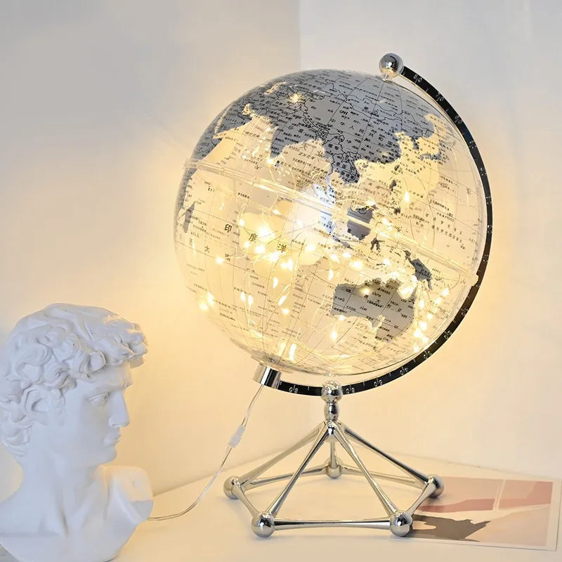 Royaleva LED Rotating World Globe Lamp – Verlichte Werelddecoratie