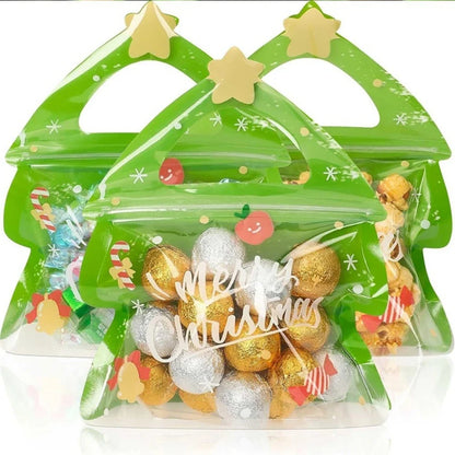 Kerstboomzakjes – Kleurrijke Kerst Cadeauzakjes voor Snoep en Kleine Geschenken, 18 x 21 cm