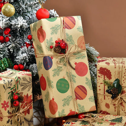 Kerst Inpakpapier – Feestelijk Cadeaupapier met Kerstmotieven 50x70 cm