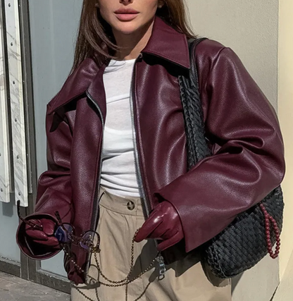 Noa Dames Jack – Kort Imitatieleren Jack met Rechte Pasvorm