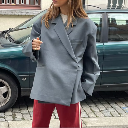 Nova Damesblazer – Oversized Blazer met Relaxed Fit en Schouders
