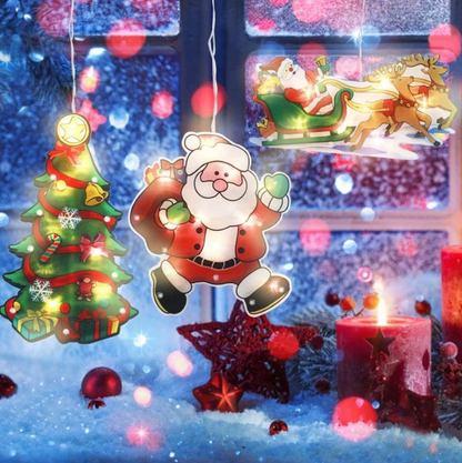Kerstlicht Figuren – 3-Delige LED Set voor Ramen en Deuren