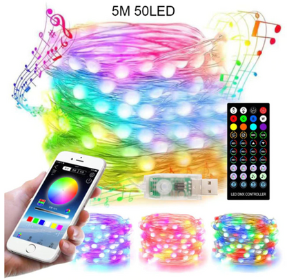 KleurNova Slimme Kerstverlichting RGB LED met App en Muziekfunctie