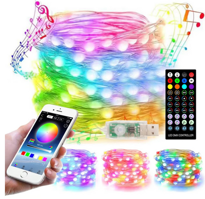 KleurNova Slimme Kerstverlichting RGB LED met App en Muziekfunctie