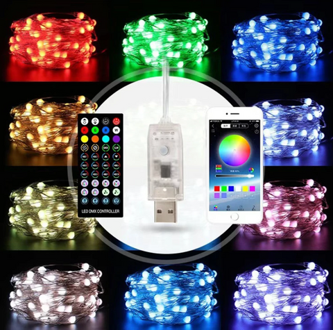 KleurNova Slimme Kerstverlichting RGB LED met App en Muziekfunctie