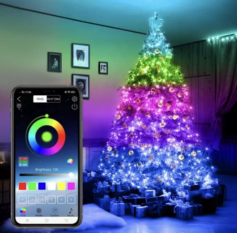 KleurNova Slimme Kerstverlichting RGB LED met App en Muziekfunctie