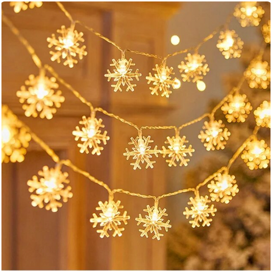Sneeuwvlok Kerstverlichting 3 Meter met 20 LED Lampen