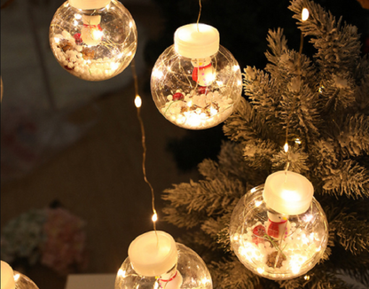 Kerstbolgloed – LED Gordijnverlichting met Afstandsbediening en 8 Lichtstanden