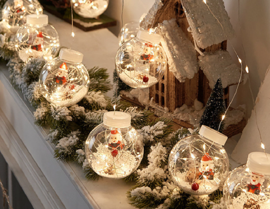 Kerstbolgloed – LED Gordijnverlichting met Afstandsbediening en 8 Lichtstanden