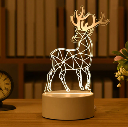Kerstvenster – LED-sfeerlamp met warm wit licht en USB-aansluiting