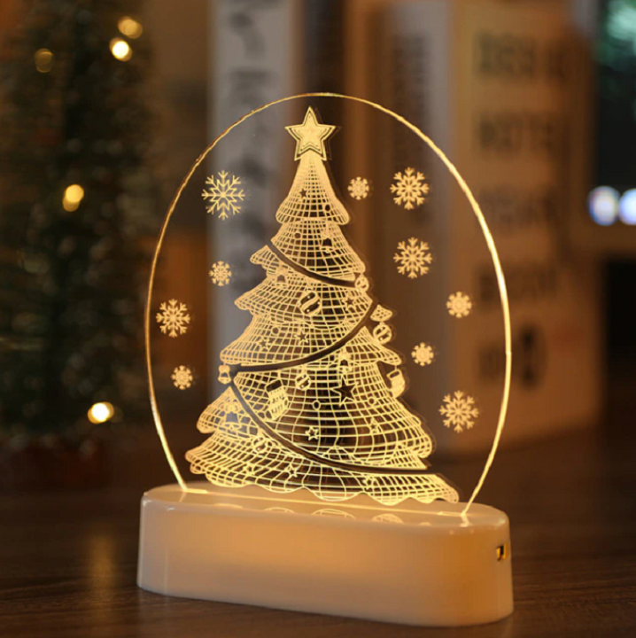 Kerstvenster – LED-sfeerlamp met warm wit licht en USB-aansluiting