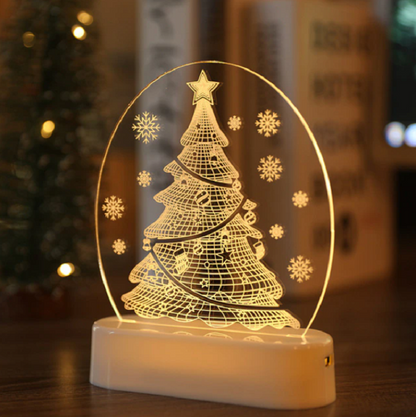 Kerstvenster – LED-sfeerlamp met warm wit licht en USB-aansluiting