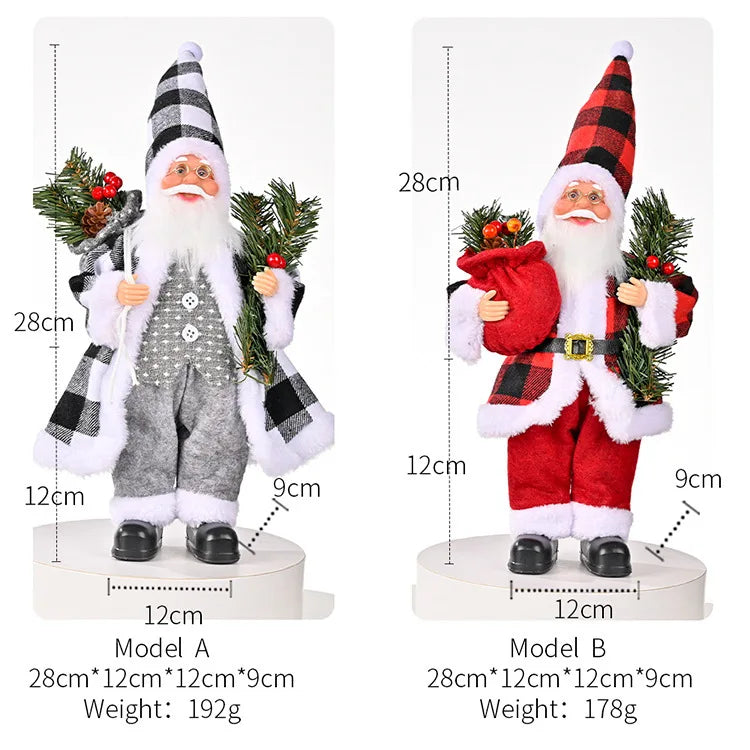 Kerstmanpop Feestdecoratie – 30 cm Kerstfiguur voor Binnen