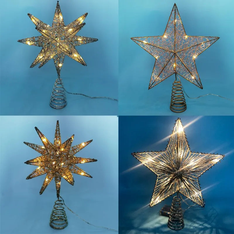 Kerstboom Stertop – Spiraalvormige LED Boomtop met Warm Licht