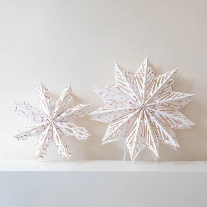 Winterster 3D Sneeuwvlok Lampenkap voor Kerstdecoratie 30 cm