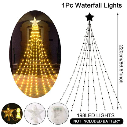 Sterrenval LED Kerstverlichting – 198 LED's, 2,2 Meter