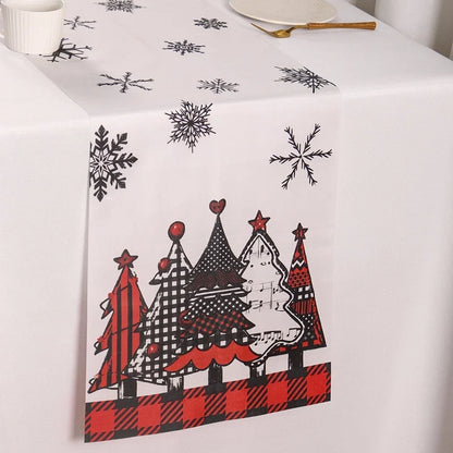 Kerst Tafelloper – Feestelijke Tafelversiering met Kerstboomontwerp