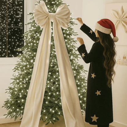 Parelschitter – Grote Parelmoer Kerststrik voor Kerstboom en Feestdecoratie