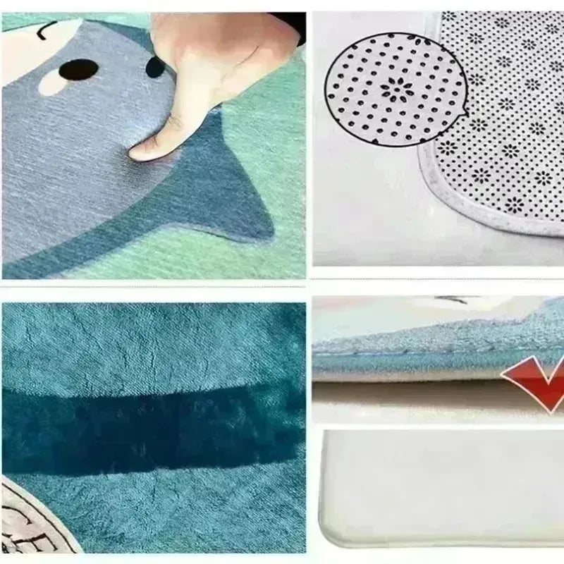 Noëllara – Zacht Kersttapijt met Kerstman en Rendieren, Antislip