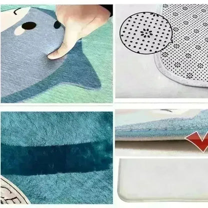 Noëllara – Zacht Kersttapijt met Kerstman en Rendieren, Antislip