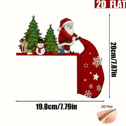 Kerstman Deurdecoratie Feestduo – Set van 2 Kerstfiguren