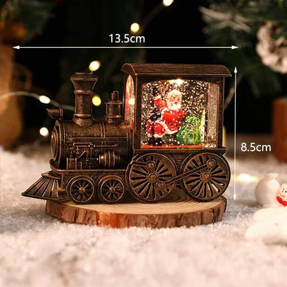 Kersttreinbol – Kerstdecoratie met LED-verlichting en Kerstman