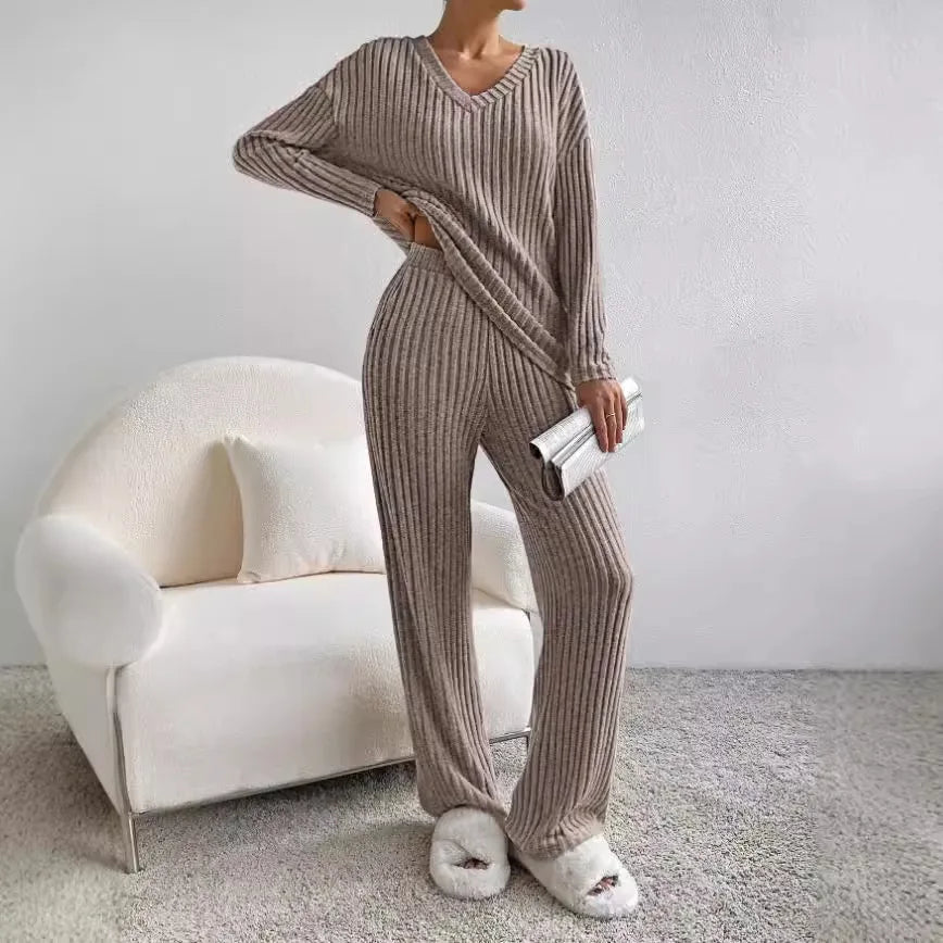 Sorelle Dames Gebreide Set – Warme Trui en Broek