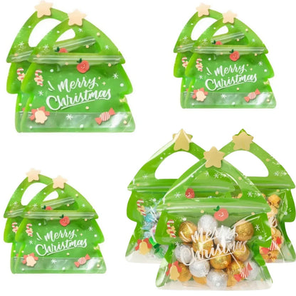Kerstboomzakjes – Kleurrijke Kerst Cadeauzakjes voor Snoep en Kleine Geschenken, 18 x 21 cm