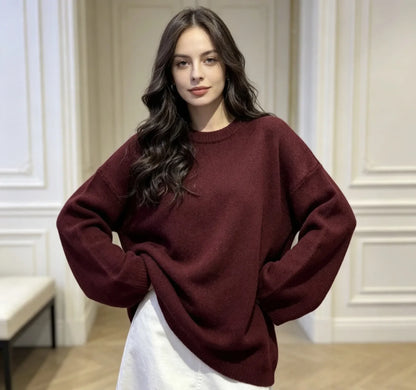 Oversized Dames Sweater Livia – Comfortabele Trui met Ronde Hals