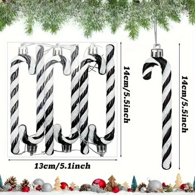 Kerst Zuurstok Hangers – Set Decoratieve Kerstboomornamenten