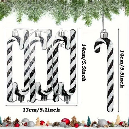 Kerst Zuurstok Hangers – Set Decoratieve Kerstboomornamenten
