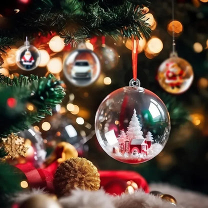 Transparante Kerstballen om te Vullen, 5 tot 10 cm, Diverse Sets