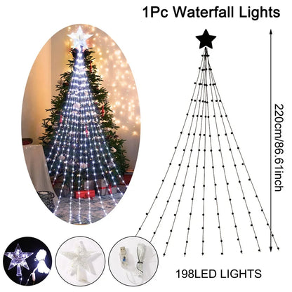Sterrenval LED Kerstverlichting – 198 LED's, 2,2 Meter