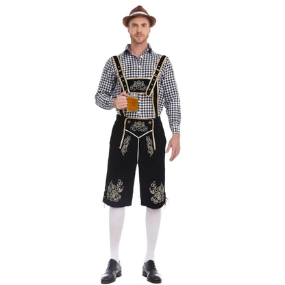 AlpenFeest Heren Oktoberfest Kostuumset met Shirt en Hoed