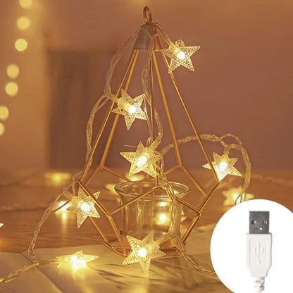 LED Sterrenlichtslinger voor Binnen en Buiten, USB of Batterij