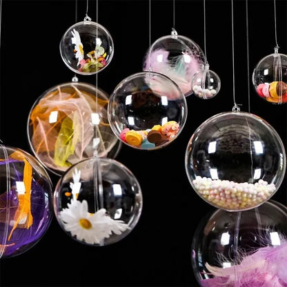 Transparante Kerstballen om te Vullen, 5 tot 10 cm, Diverse Sets