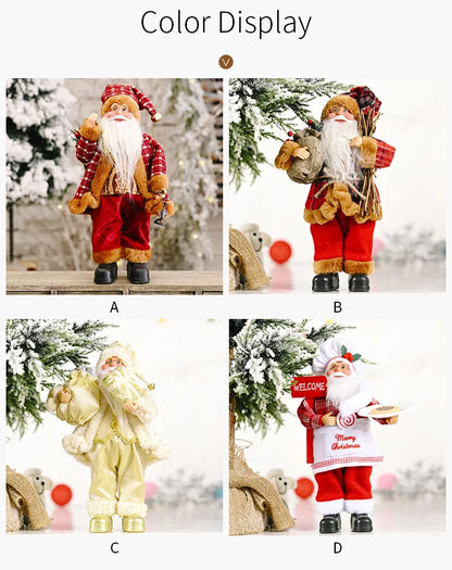 Kerstmanpop Feestdecoratie – 30 cm Kerstfiguur voor Binnen