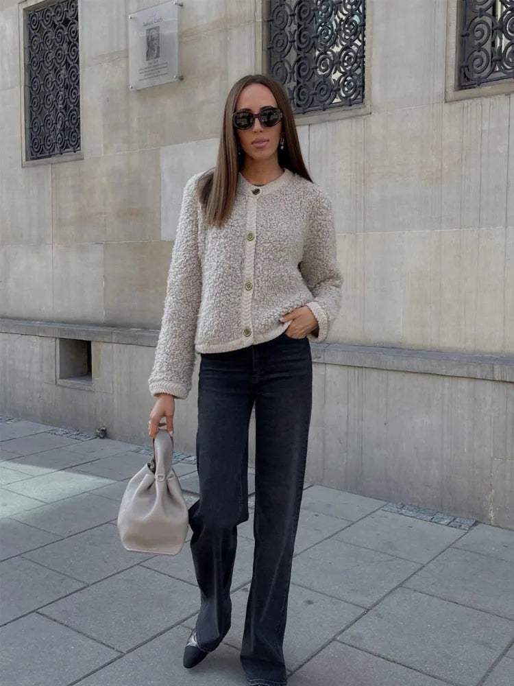 Bente Dames Overshirt in Teddy-Stijl voor Casual en Dagelijks