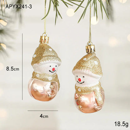 Kersthangers Feestkrans Set van 2 met Decoratieve Kerstfiguren