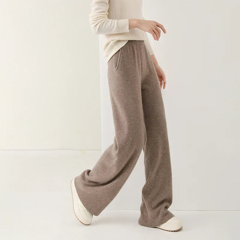 Mare Dames Corduroy Broek – Wijde Pijpen en Elastische Tailleband