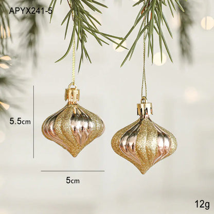 Kersthangers Feestkrans Set van 2 met Decoratieve Kerstfiguren