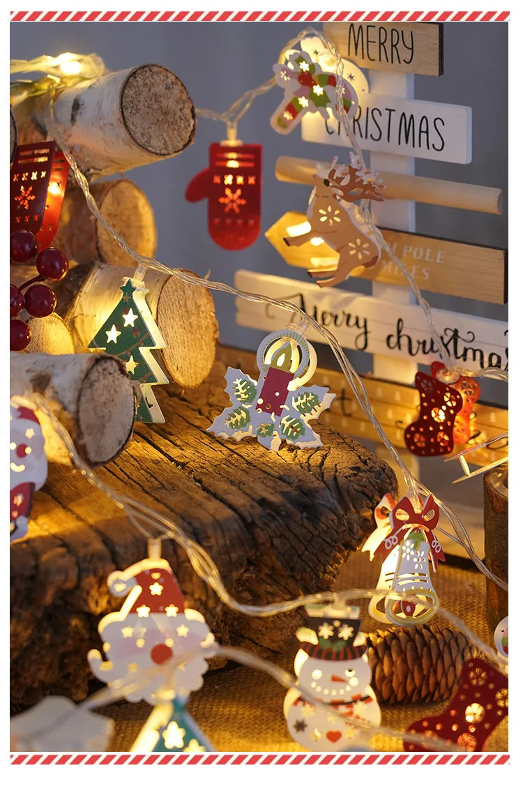 Kerstmanlicht – Kleurrijke LED-Kerstverlichting met Kerstmanfiguren
