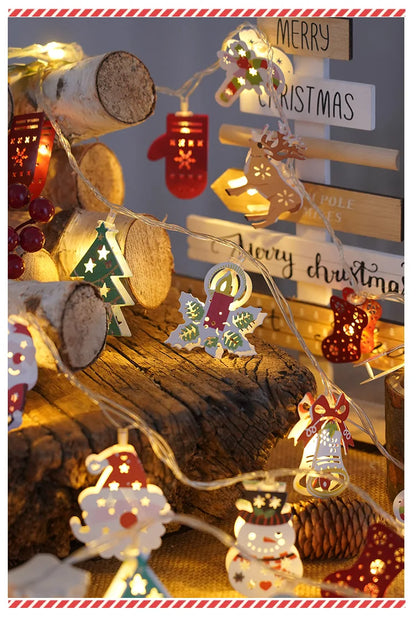 Kerstmanlicht – Kleurrijke LED-Kerstverlichting met Kerstmanfiguren