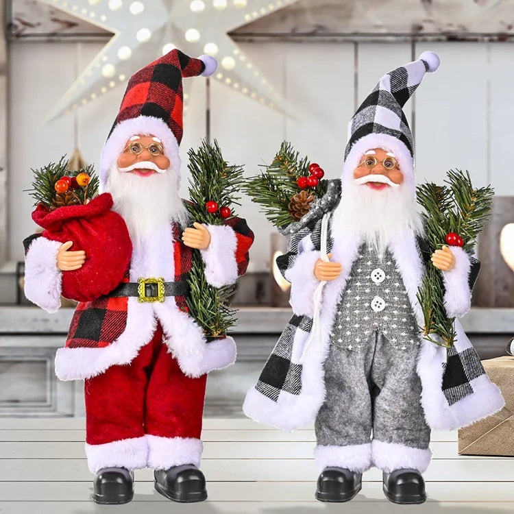 Kerstmanpop Feestdecoratie – 30 cm Kerstfiguur voor Binnen