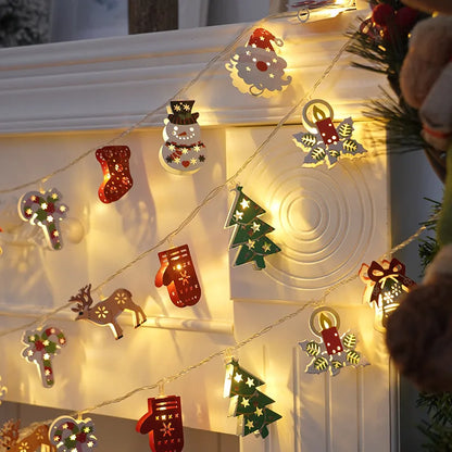 Kerstmanlicht – Kleurrijke LED-Kerstverlichting met Kerstmanfiguren