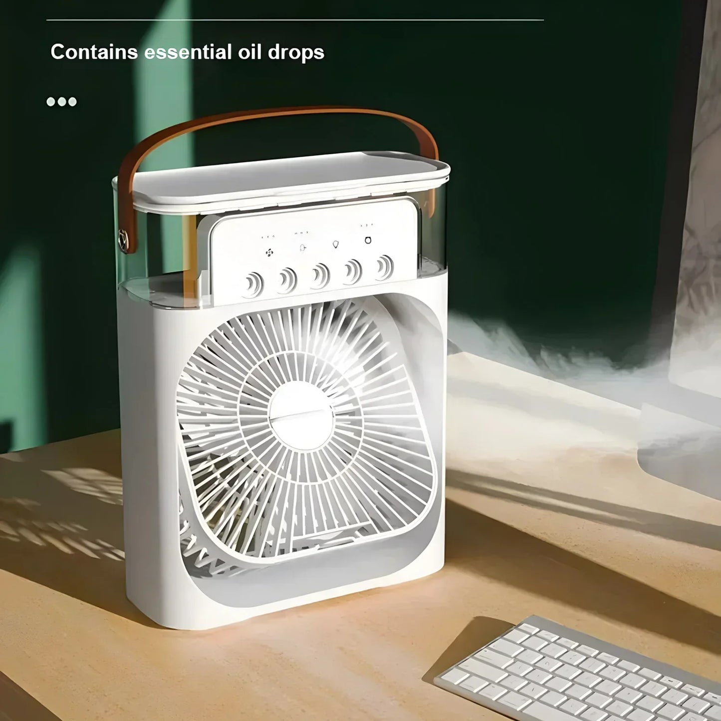 CoolMist Compacte 3-in-1 Luchtkoeler met LED en Watertank