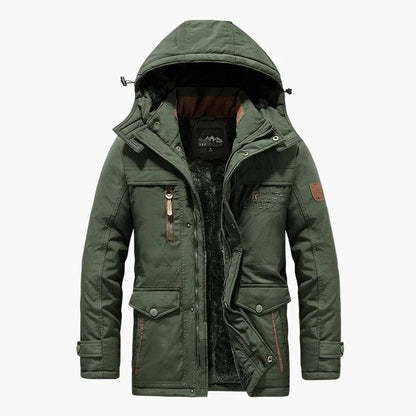 Heren Winterjas – Warme Parka met Capuchon en Praktische Zakken